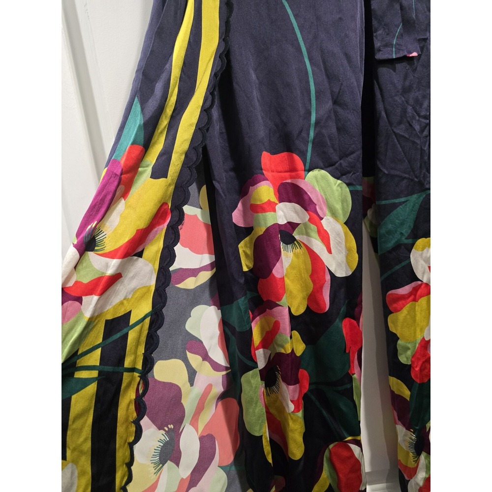 Johnny Was Cassandra Stretch Slit Silk Wide Leg Pants SZ L NWT MSRP $285 - Picture 5 of 11